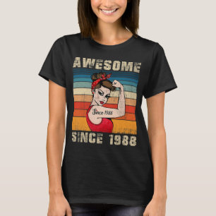 Camiseta Mujeres de 35 años de edad asombrosas desde 1988 3
