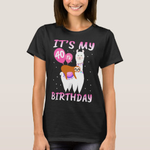 Camiseta Mujeres de 40 años de edad 40 años Llama Sloth