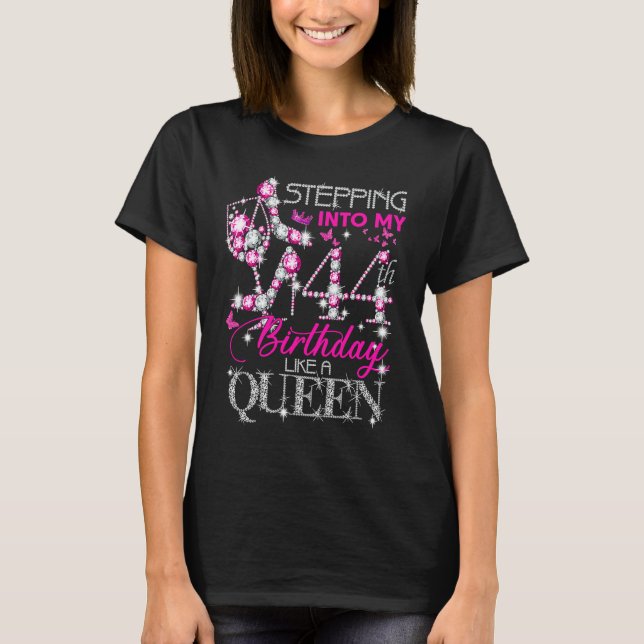 Camiseta Mujeres de 44 años entrando a mi cuarto cumpleaños (Anverso)