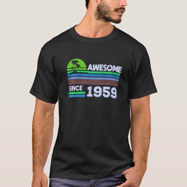 Camiseta Mujeres De 63 Años Asombrosas Desde 1959 1 (Anverso)
