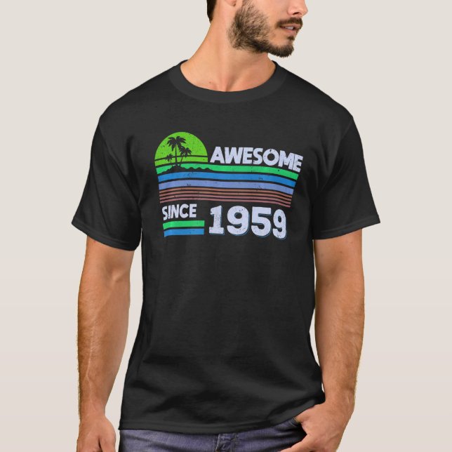 Camiseta Mujeres De 63 Años Asombrosas Desde 1959 1 (Anverso)