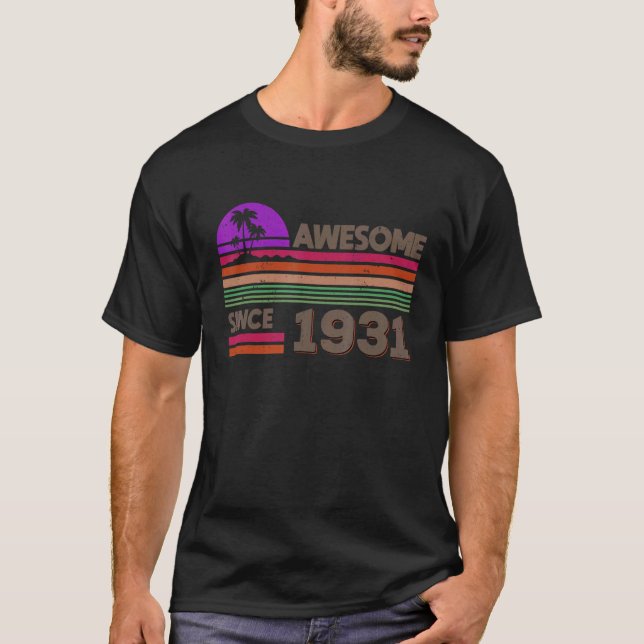 Camiseta Mujeres De 91 Años De Edad Impresionantes Desde 19 (Anverso)