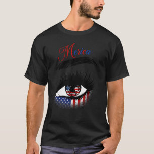 Camiseta Mujeres de América Bandera Americana Día de la Ind