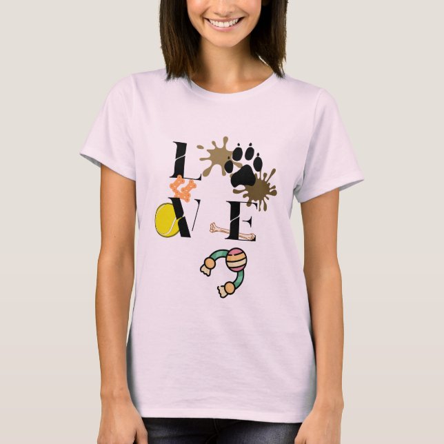 Camiseta Mujeres de "amor a los perros" (Anverso)
