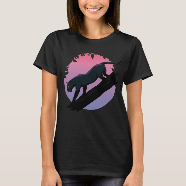 Camiseta Mujeres de animales de la jungla negra (Anverso)