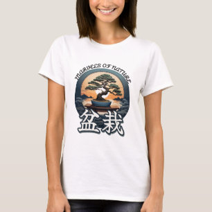 Camiseta Mujeres de arte de Bonsai blancas