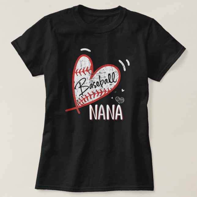 Camiseta Mujeres de béisbol Nana Abuela Mujeres de Béisbol (Diseño del anverso)
