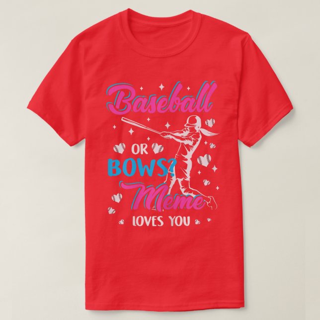 Camiseta Mujeres De Béisbol O Bows Meme Te Ama La Reserva D (Diseño del anverso)