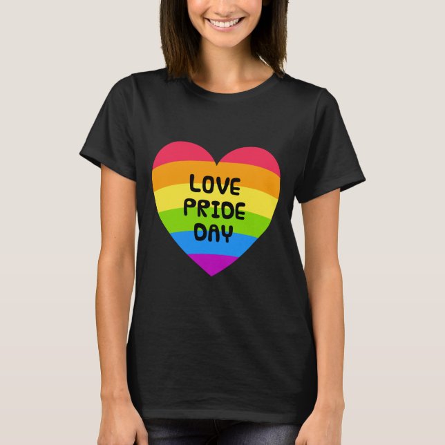 Camiseta Mujeres de blk del Día del Orgullo Amor (Anverso)
