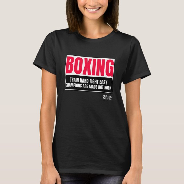 Camiseta Mujeres de boxeo negras (Anverso)
