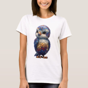 Camiseta Mujeres de búho emplumadas míticas iridiscentes ma
