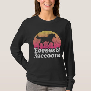 Camiseta Mujeres de caballo y mapache o Chicas Raccoon