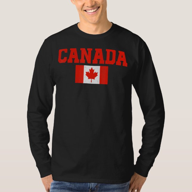 Camiseta Mujeres de Canadá Hombres Niños Bandera Roja de Ho (Anverso)