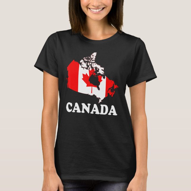 Camiseta Mujeres de Canadá Hombres Niños Bandera Roja de Ho (Anverso)