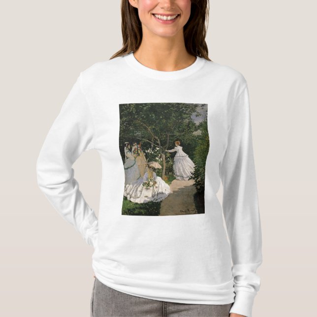 Camiseta Mujeres de Claude Monet el | en el jardín, 1866 (Anverso)
