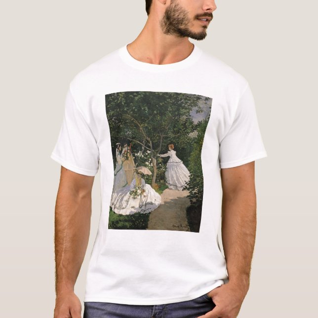 Camiseta Mujeres de Claude Monet el | en el jardín, 1866 (Anverso)