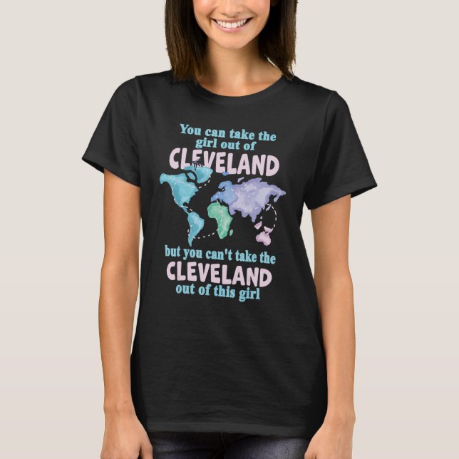 Camiseta Mujeres de Cleveland Chica de Cleveland Ohio (Anverso)