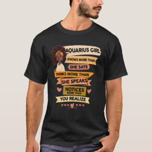 Camiseta Mujeres de cumpleaños Aquarius Horoscope Zodiac Na