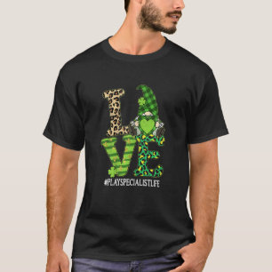 Camiseta Mujeres de Gnome Leopardo aman St Patrick S Day P