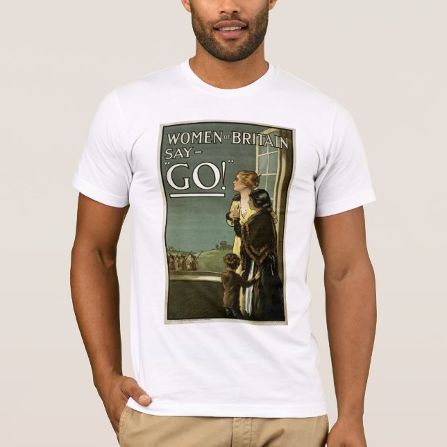 Camiseta ¡Mujeres de Gran Bretaña dicen váyanse! (Anverso)
