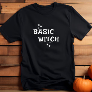 Camiseta Mujeres de Halloween negro bruja básica