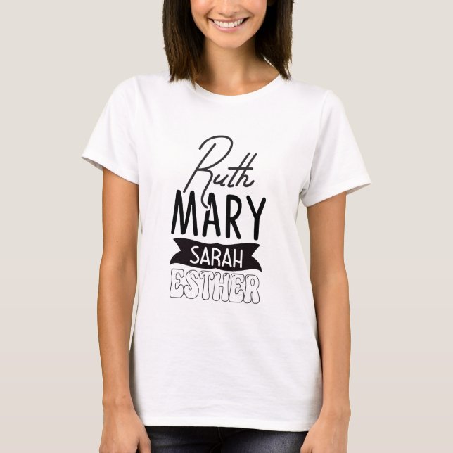 Camiseta Mujeres de la Biblia - Cristianas (Anverso)