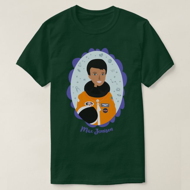 Camiseta Mujeres de la ciencia Mae Jemison (Diseño del anverso)