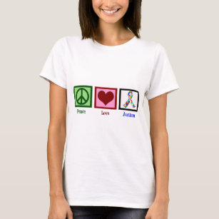 Camiseta Mujeres de la conciencia del autismo del amor de