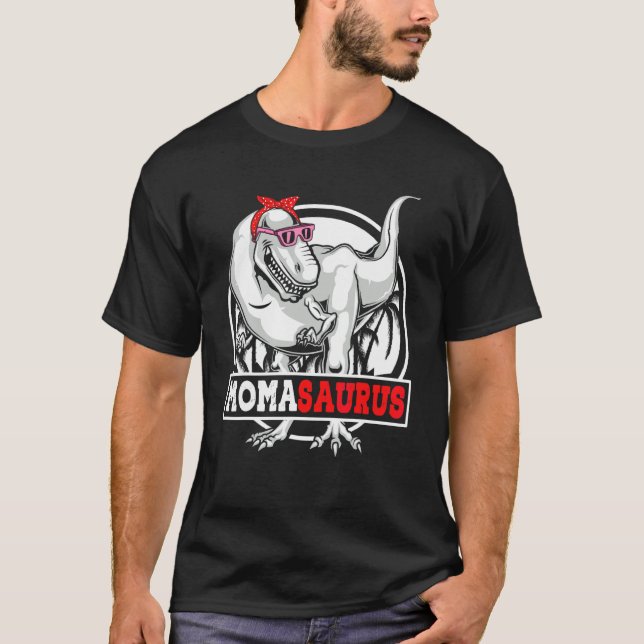 Camiseta Mujeres de la familia Momasaurus Dinosaur (Anverso)