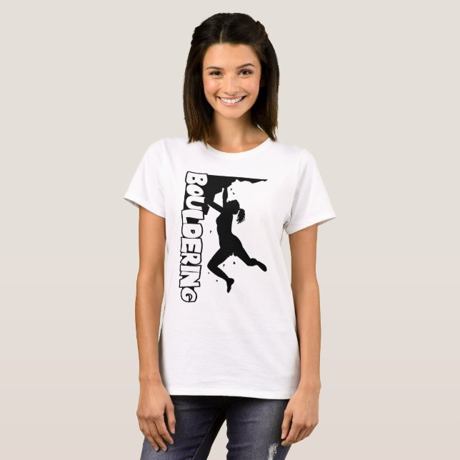 Camiseta Mujeres de la impresión de Bouldering (Anverso completo)