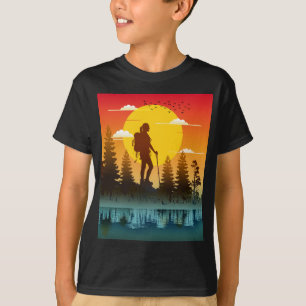 Camiseta Mujeres de la naturaleza caminando al atardecer