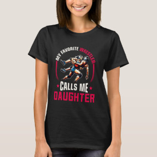 Camiseta Mujeres de lucha libre divertidas mi luchador favo