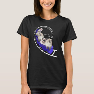 Camiseta Mujeres de montaña rusa de gatos gatos de gatos pe