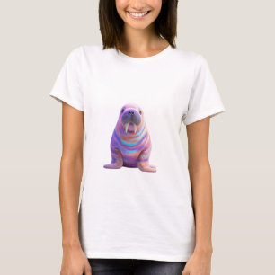 Camiseta Mujeres de morsa arcoíris pastel psicodélico