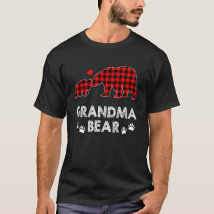 Camiseta Mujeres de oso de las abuelas Navidades rojas Paja