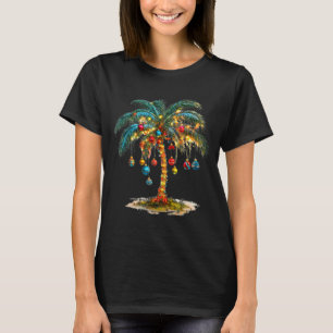 Camiseta Mujeres de palmera de Navidad divertido traje de p