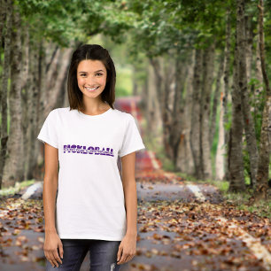Camiseta Mujeres de pelota de futbol gracioso eslogan morad