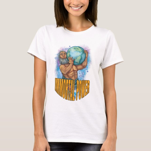 Camiseta Mujeres de poder inmorales blancas (Anverso)
