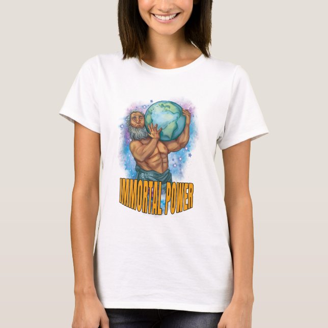 Camiseta Mujeres de poder inmorales blancas (Anverso)
