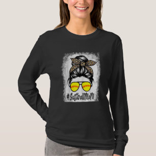 Camiseta Mujeres De Softball Bleached Life Con Leopard Y
