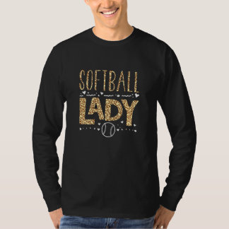 Camiseta Mujeres de Softball Leopard Gráfica Leopard