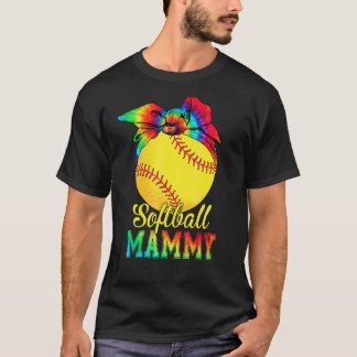 Camiseta Mujeres de Softball Mammy Tie Dye Softball Madre D