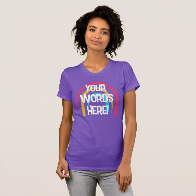 Camiseta Mujeres del arcoiris personalizadas (Anverso completo)