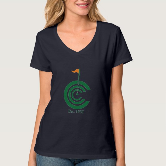 Camiseta Mujeres del club de campo de Colfax con cuello de (Anverso)