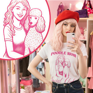 Camiseta Mujeres del club social Poodle Dog Mom