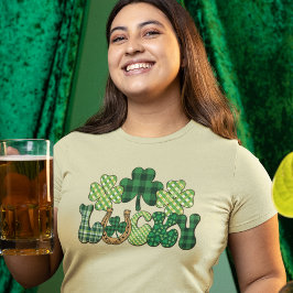Camiseta Mujeres del Día de Colores Lucky St Patricks