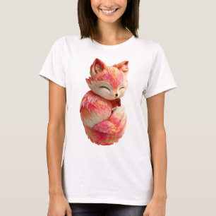 Camiseta Mujeres del Espíritu del Zorro del Atardecer Rosa 