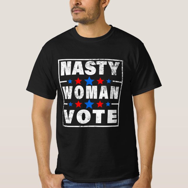 Camiseta mujeres desagradables votan (Anverso)