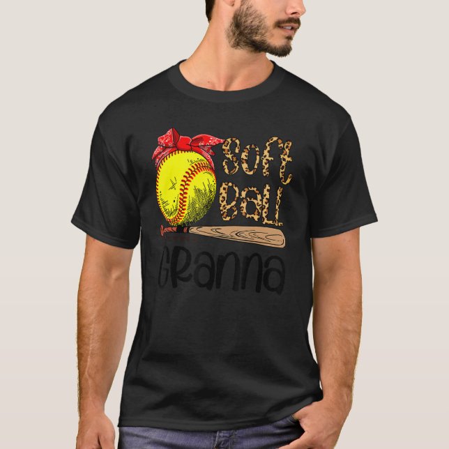 Camiseta Mujeres Día de la Madre Softball Granna Leopard (Anverso)