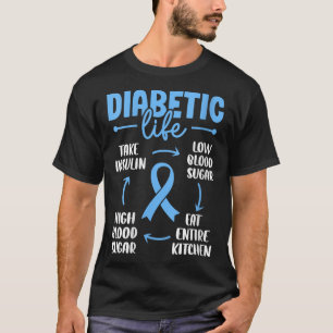 Camiseta Mujeres Diabéticas Vida Baja Azúcar En Sangre Come